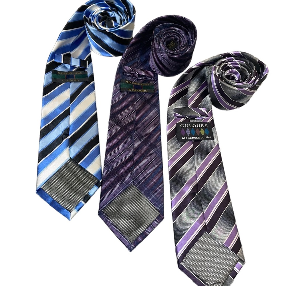 Alexander Julian colours 3 pack bundle of ties